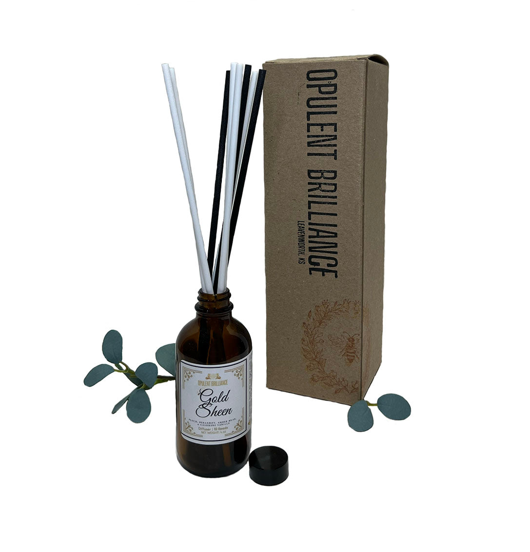 gold sheen reed diffuser 