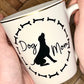 holding dog mom coffee cup